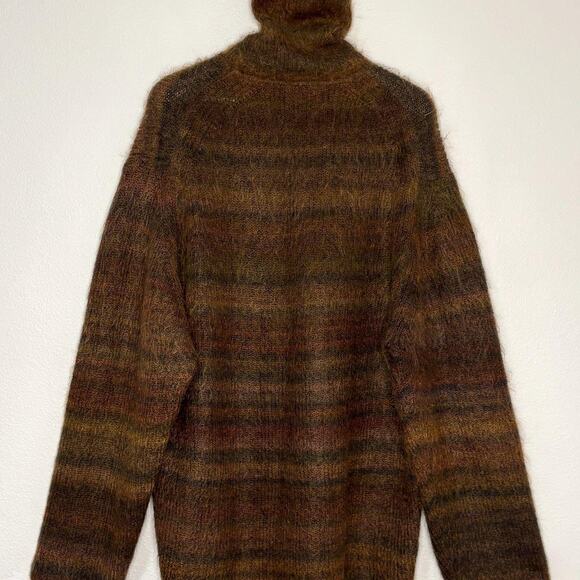 SO Striped Mohair Turtleneck Sweater L - Picture 3 of 10